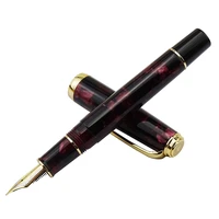 retro hongdian 960 acrylic resin fountain pen nebula series eff nib ink pen dark red with converter business office writing