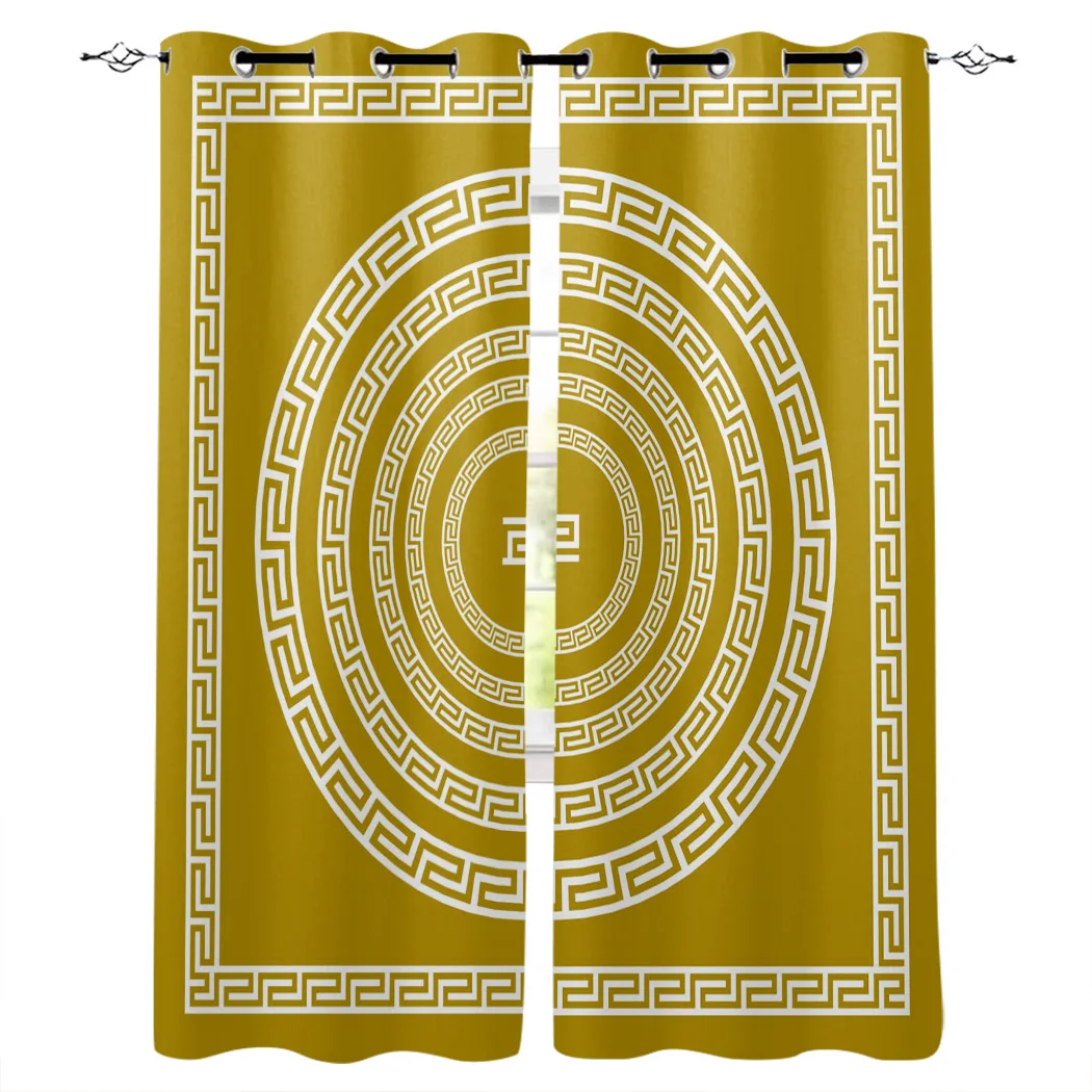 Геометрическая текстура круг Роскошные домашние Шторы Современные товары для