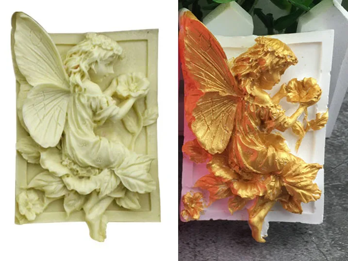 Силиконовая форма для торта с помадкой Ангел Бабочка девушка запах цветок