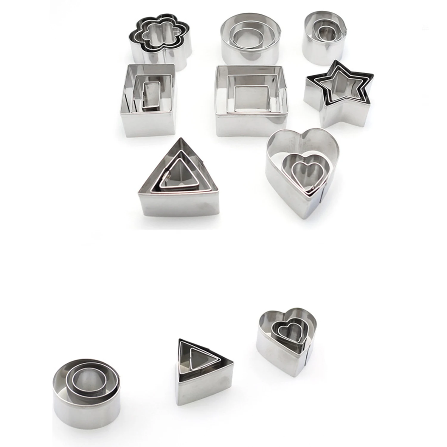 24 шт. набор резаков для печенья с Нержавеющая сталь коробка в виде