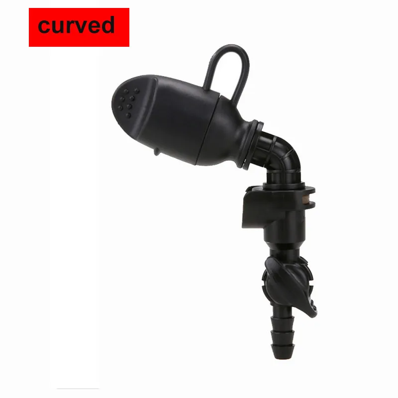 Black Curved Type Силиконовый водяной рот всасывания для воды мешок быстрого сброса гидратации воды укуса клапан сопло для наружного путешествия Велоспорт черный - Цвет: Black Curved Type