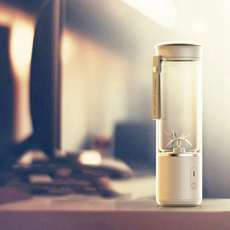 

Handheld Blender Portable Juicer 6 Blades Mixer Chargeable Electric Kitchen Food Processor 450ML Quick Juicing Fruit Cup