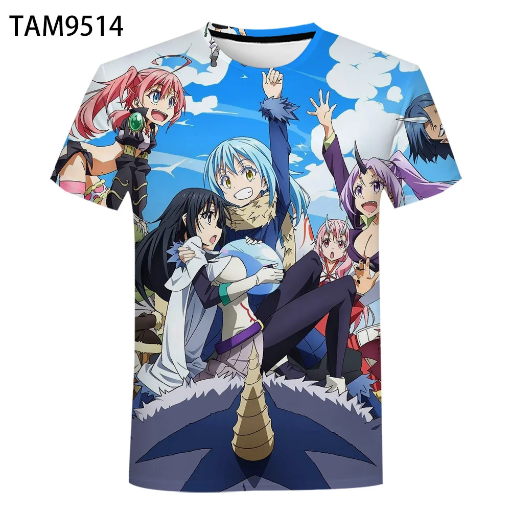 Футболка Tensei Shitara Slime Datta Ken с 3D принтом мужская женская футболка круглым вырезом