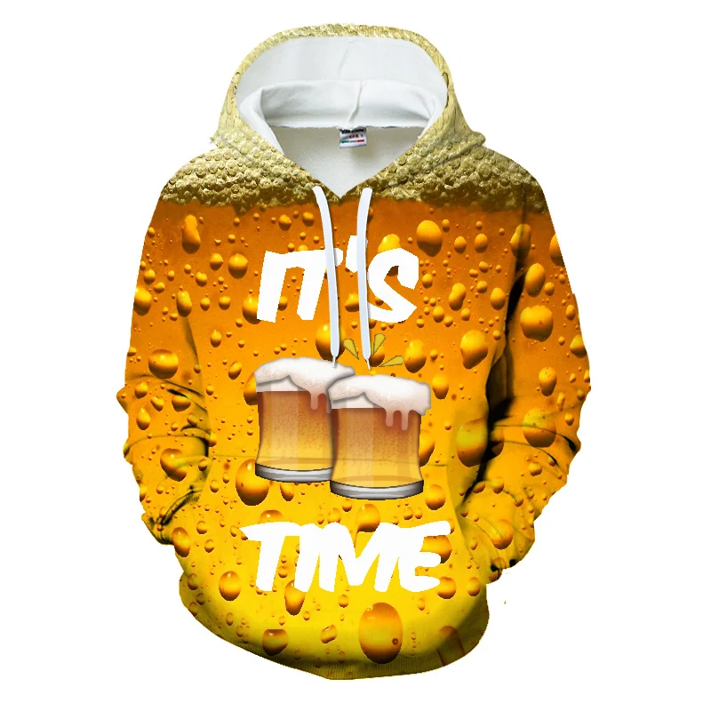 

2020 beer apparel 3d hoodie pullover fashion men's and women's hoodie hoodie long sleeve 3D hooded sweatshirt sportswear tops