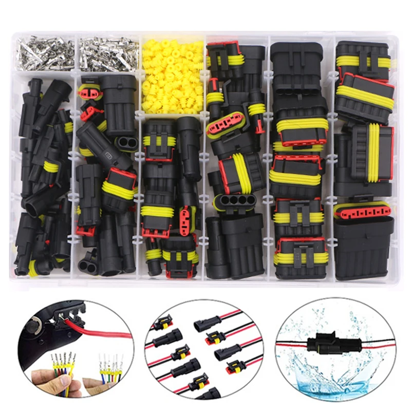 Новый Водонепроницаемый автомобильный комплект электрических разъемов 1 4 года