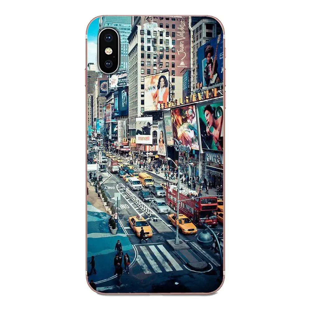 Такси New York City Times Square для LG G3 G4 G5 G6 G7 K4 K7 K8 K10 K40 K50 Q6 Q60 V10 V20 V30 V40 Nexus 5 5X 2017|Бамперы| |