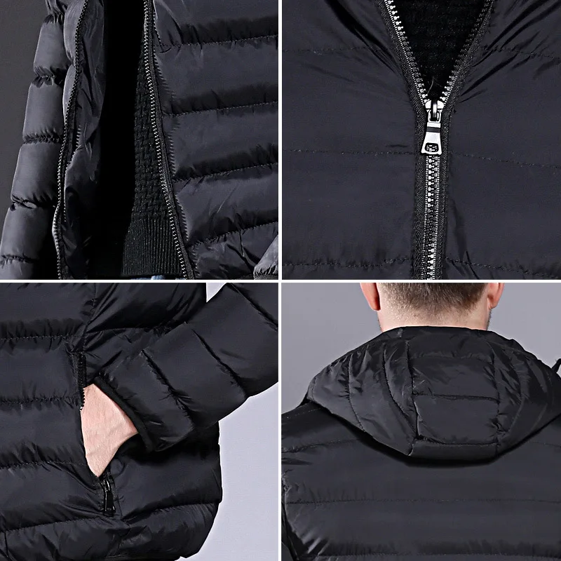 Мужской Коричневое Пальто с капюшоном Мужская одежда зимние куртки на детей