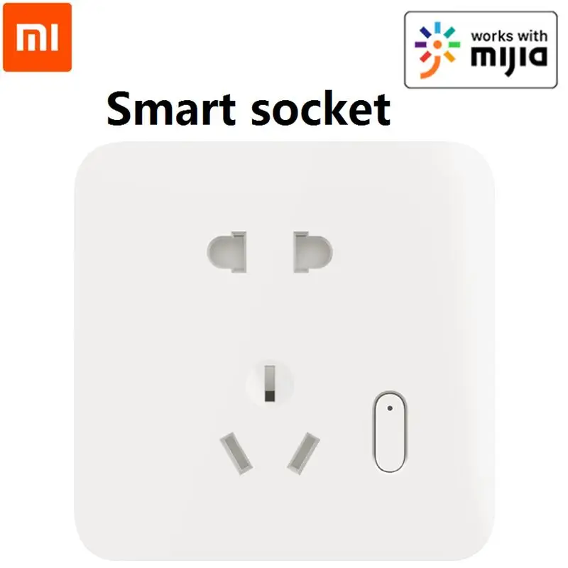 

Xiaomi mi mijia Smart Wall Socket Wireless Smart Plug 10A 250V Xiaoai Voice Control Power Statistics OTA Upgrade for Mijia APP