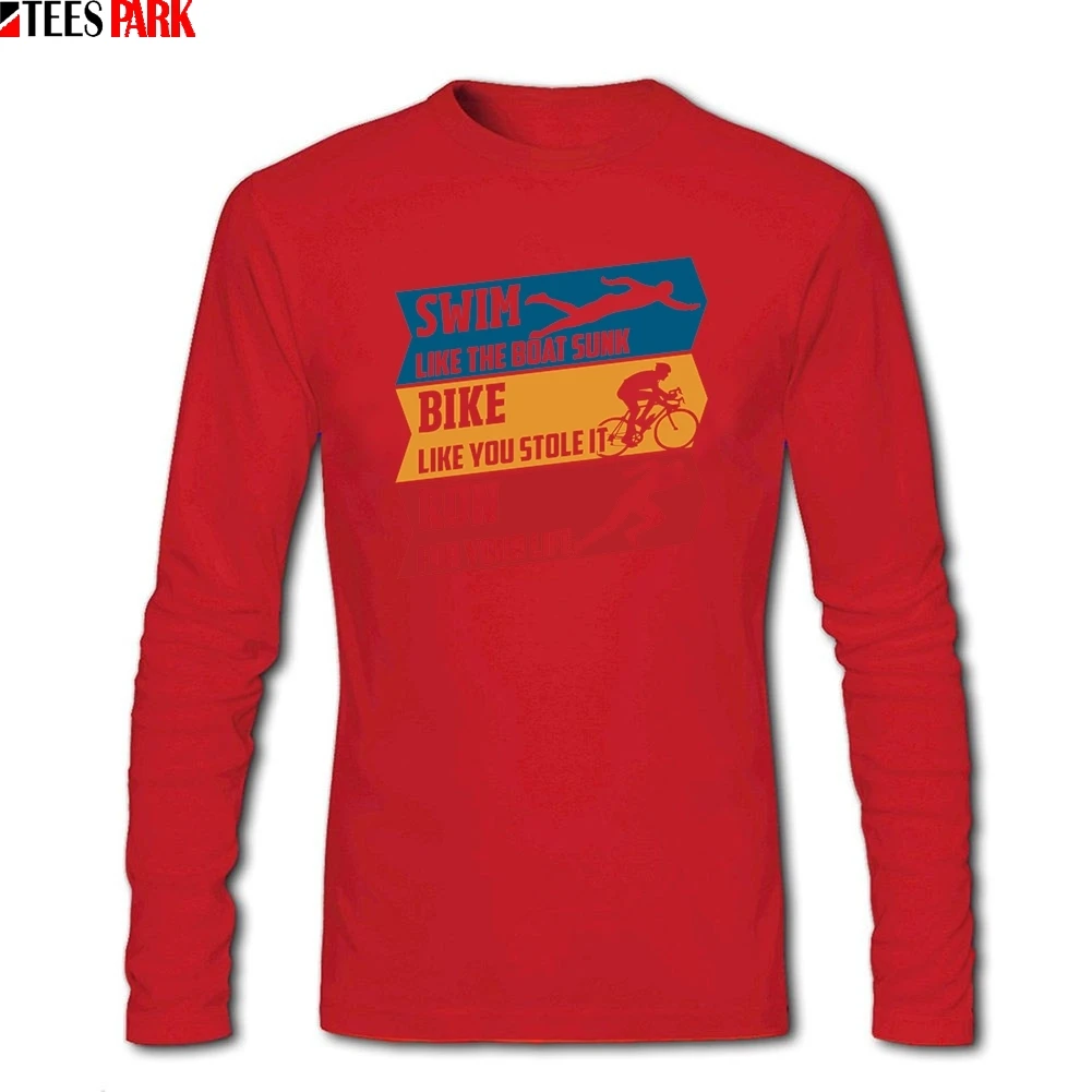 Триатлон лучшие футболки мужская футболка с круглым вырезом и длинными рукавами
