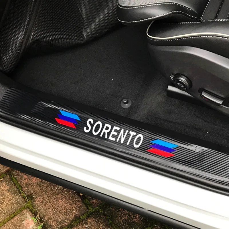 Наклейки на порог автомобиля 4 шт. Накладка двери для Kia Sportage 3 Rio накладки педали |