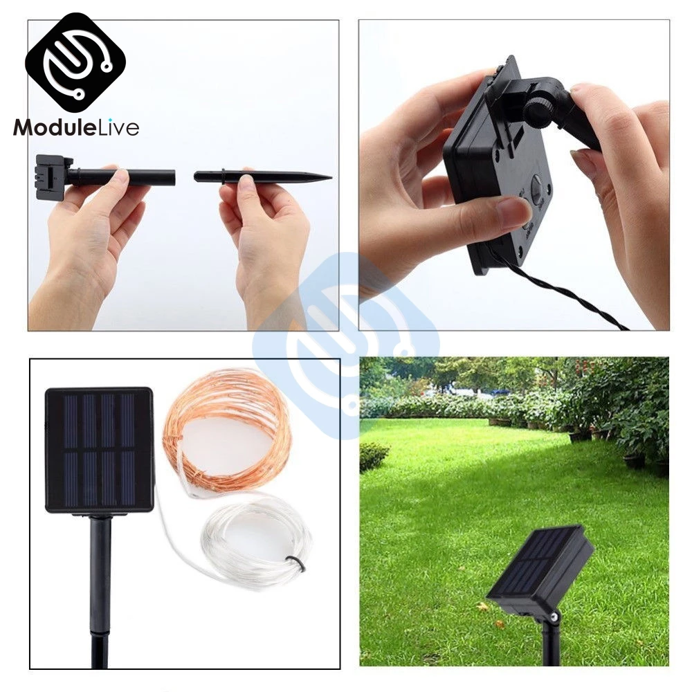 Светодиодный светильник Interni на солнечной энергии 33 фута 100 светодиодный 10 М