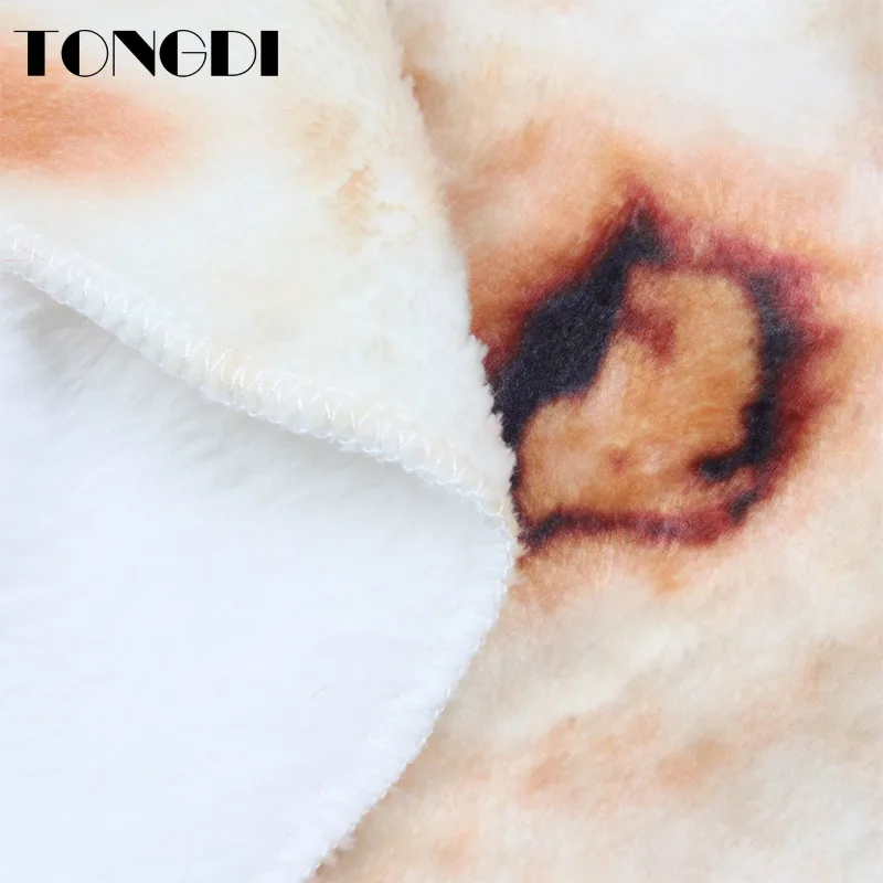 TONGDI 3D постельное белье милое одеяло с тортом фруктами кукурузой тортилью пищевое