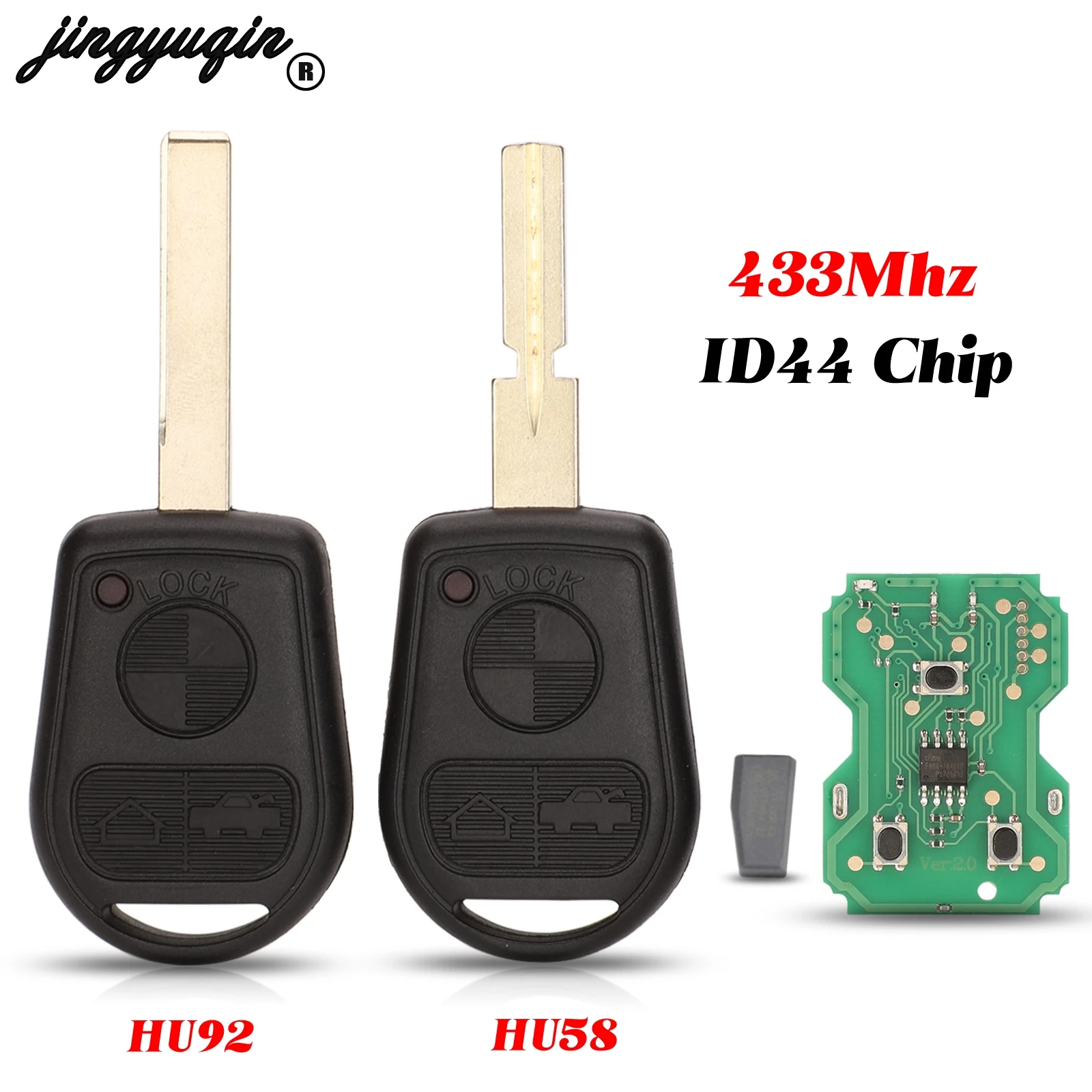 Jingyuqin для BMW Z3 E31 E32 E34 E36 E38 E39 E46 Z3i Smart Remote Автомобильный ключ 433 МГц PCF7935 чип Fob 3 кнопки HU92 HU58 лезвие Jingyuqin для BMW Z3 E31 E32 E34 E36 E38 E39 E46 Z3i Smart Remote Автомобильный ключ 433 МГц PCF7935 чип Fob 3 кнопки HU92 HU58 лезвие