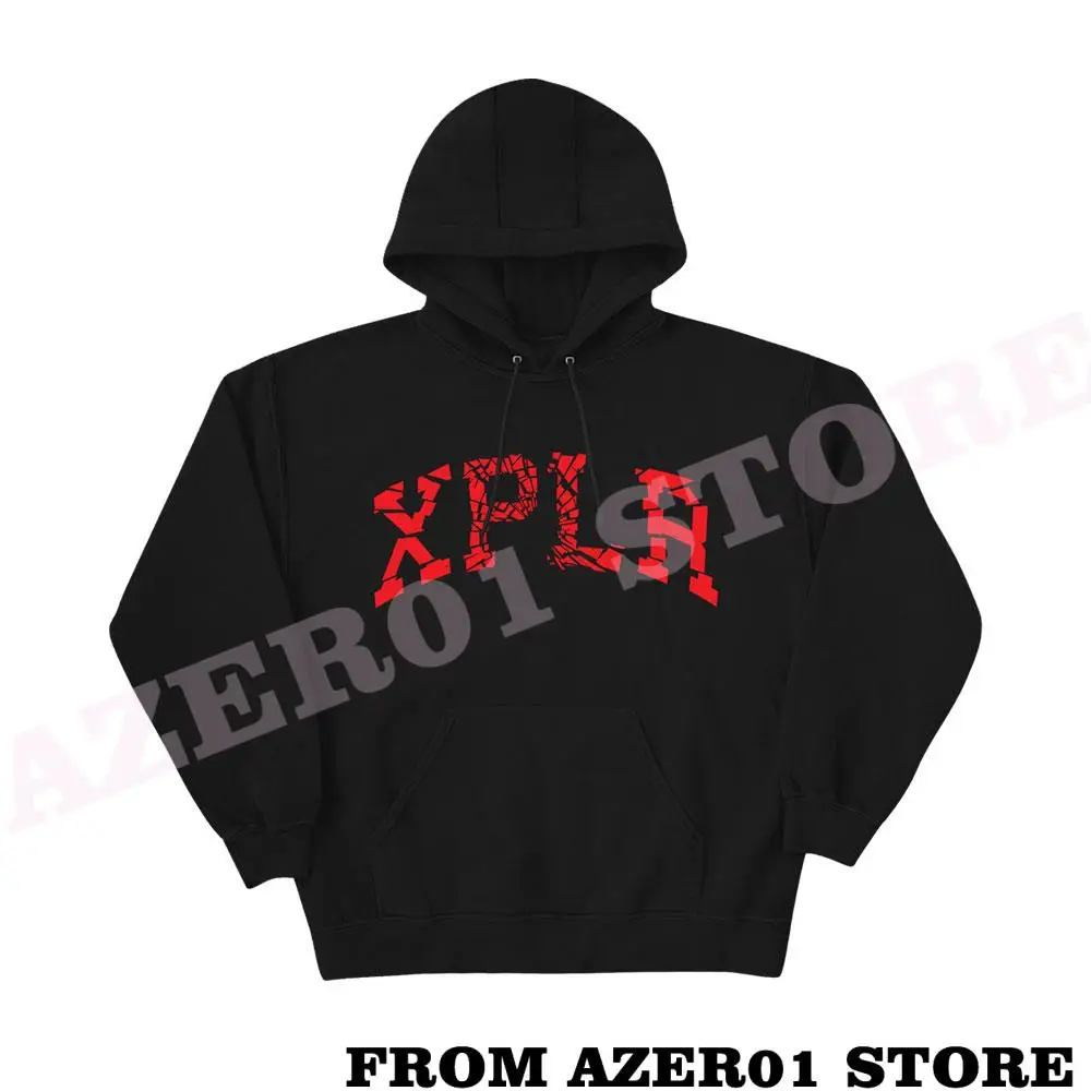 XPLR красные толстовки с капюшоном новый логотип Sam Colby Merch зимняя уличная одежда