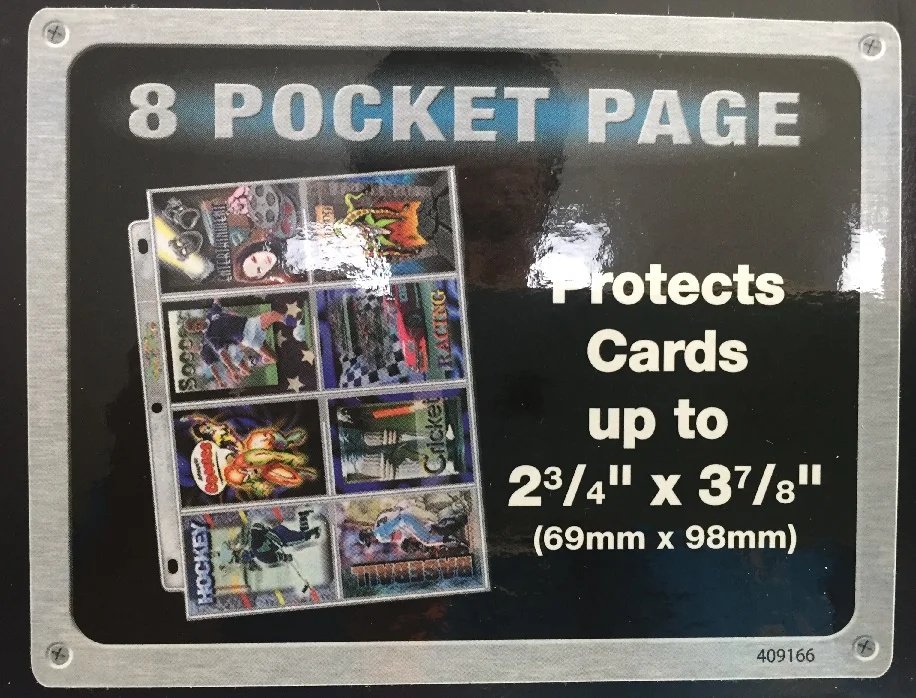 

20 Pages/Lot 8 Pockets Board Game Cards Page Trading Gaming Card sleeves Protector for MGT/PKM Star Cards Album ultro pro