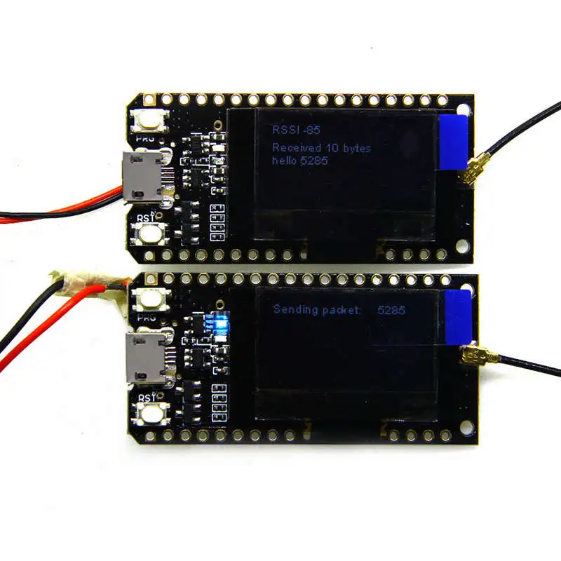 

Bluetooth Wifi ESP-32 Development Board Module Lora32 Lora 868Mhz ESP32 Lora Oled 0.96 Inch Blue Display With Antenna