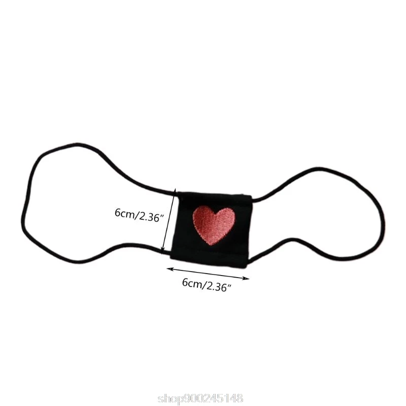 

Girl Toyko Anime Cosplay Costume Eyeshade Red Heart Embroidered Single Eye Mask Elastic Earloop Blindfold N12 20 Dropshipping