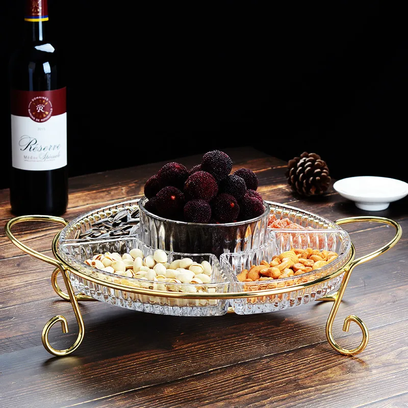 Кофейный столик для гостиной большая стеклянная корзина фруктов креативная