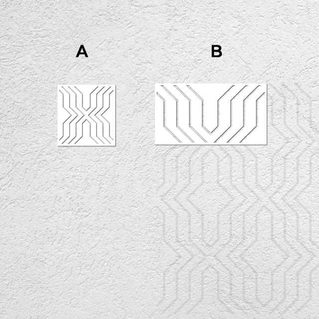 Пластиковый многоразовый трафарет для декорирования Фон Оборот S008 ...