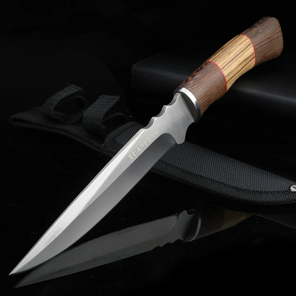 

Охотничий нож для выживания в дикой природе, высокопрочный нож военного качества, нож для самообороны, портативный прямой нож