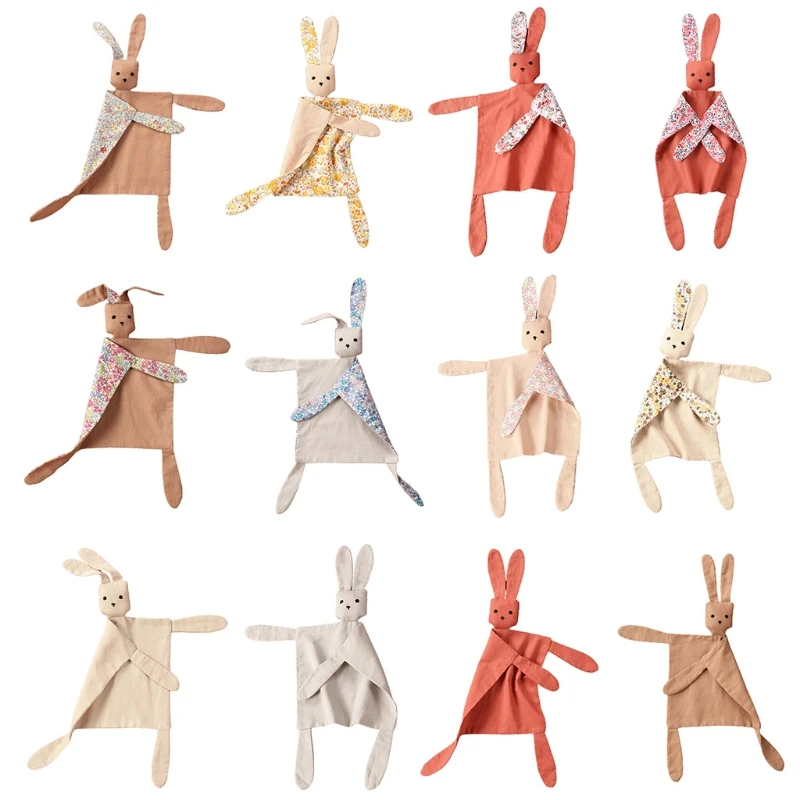 Детское успокаивающее полотенце нагрудник мягкий Игрушечный Кролик кукла для