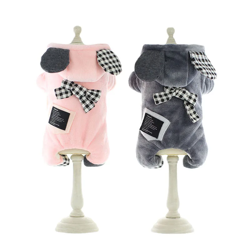 Цвета: серый розовый Цвета одежда с принтом в виде собак со шляпой четырех ногах