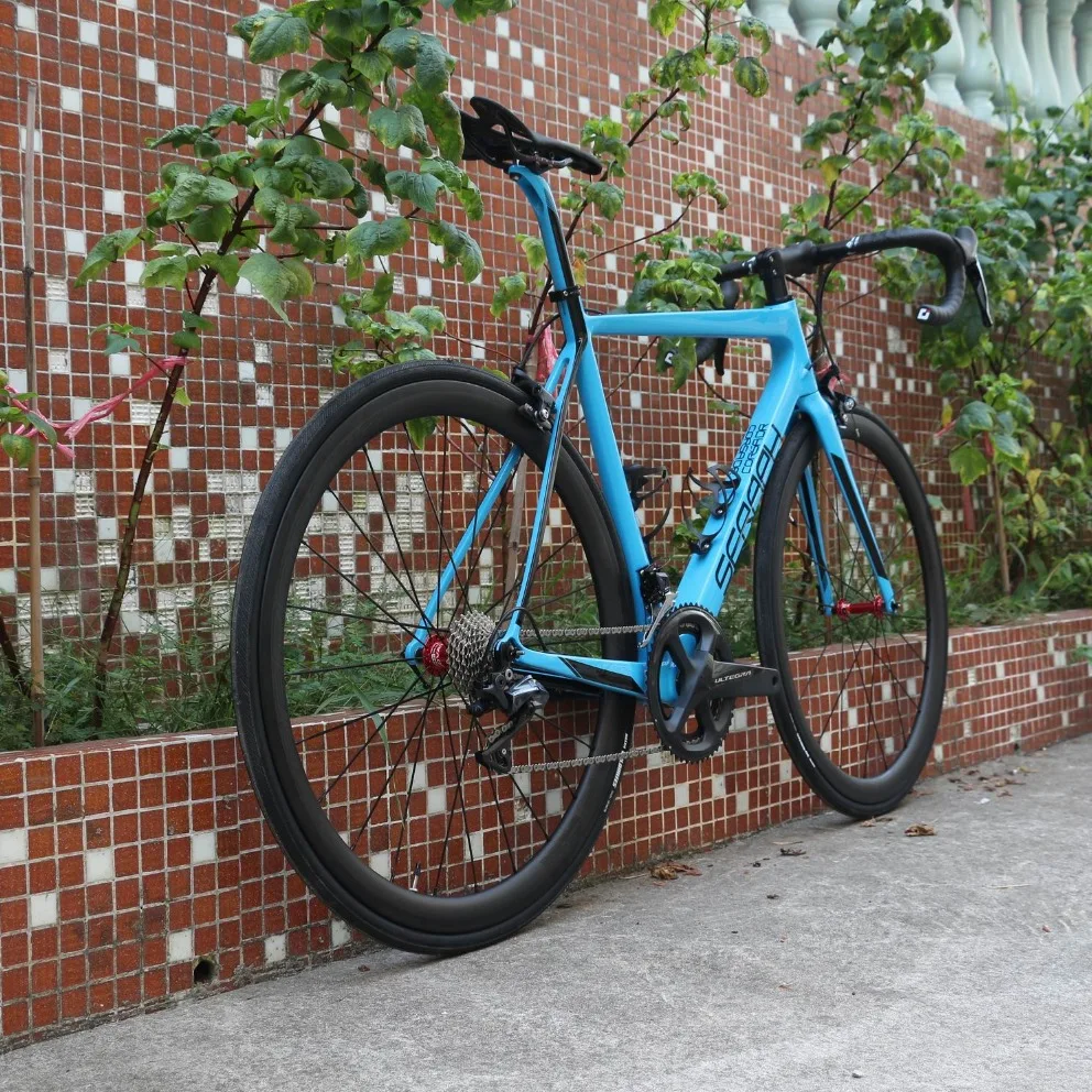 Синяя краска seraph бренд полный велосипед SH1MANO R8000 groupset с 22 скоростью 700* 25C шины полностью из карбона дорожный велосипед FM686