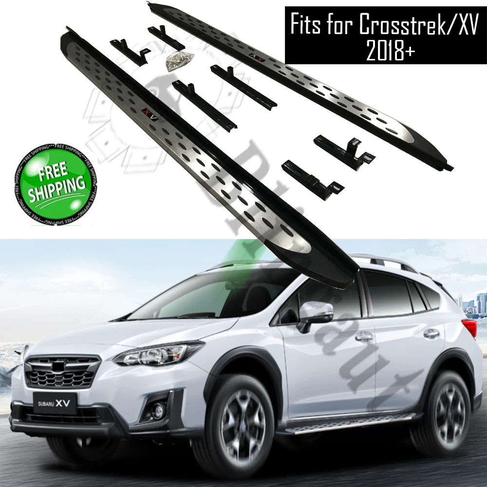 

Подходит для S ubaru Crosstrek XV 2018 + 2 шт. Левая Правая Беговая доска боковые шаги nerf бар Автомобильная педаль боковые лестницы