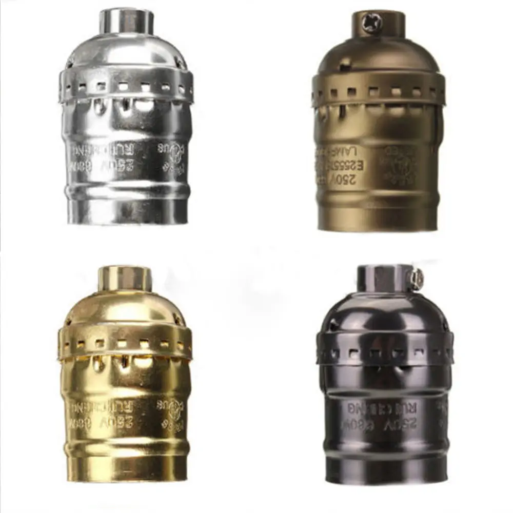 Классический ретро держатель лампы Edison гнездо E27 цоколь жемчуг черный античная