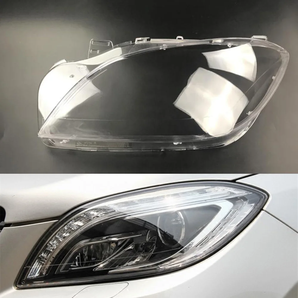 Driver Side Для Mercedes-Benz W166 ML300 ML350 ML400 ML450 ML500 2012 2013 Автомобильные фары прозрачные линзы Авто оболочка Крышка - Цвет: Driver Side