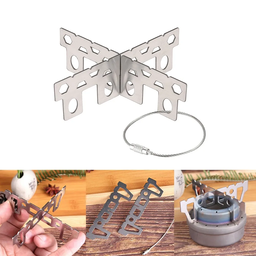 

Outdoor Camping Mini Burner Bracket Holder Alcohol Stove Stent Pot Spirit Burner Stand Hunting Hiking Picnic Cooking Tool
