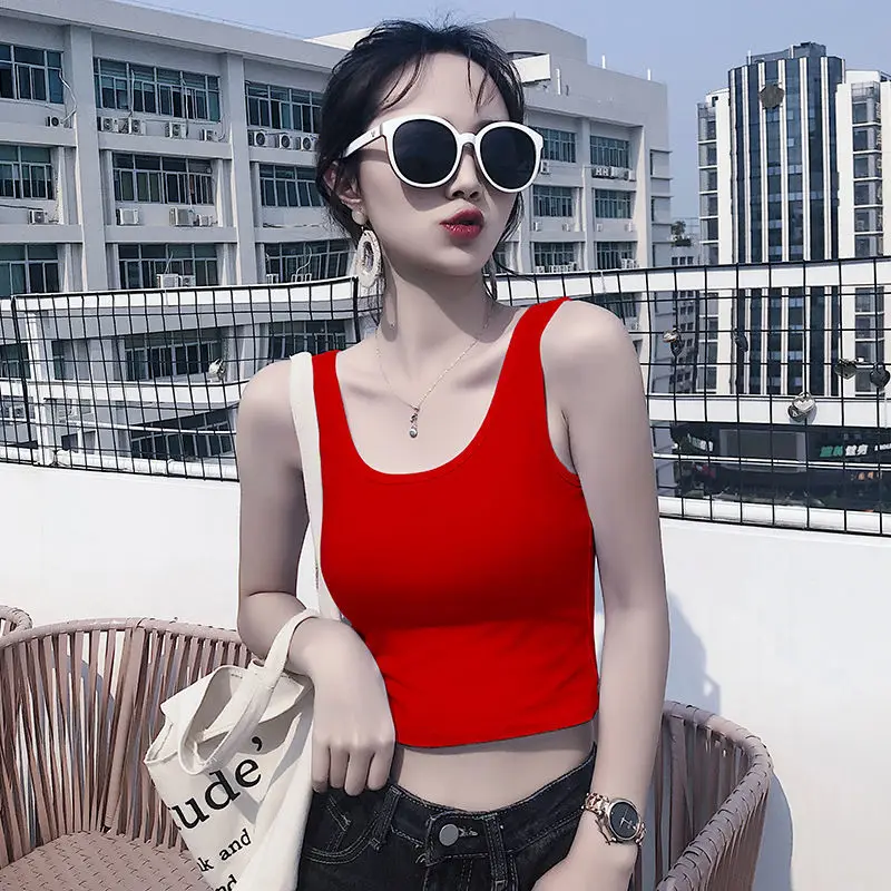 Женский короткий летний топ без рукавов с высокой талией логотипом на заказ -