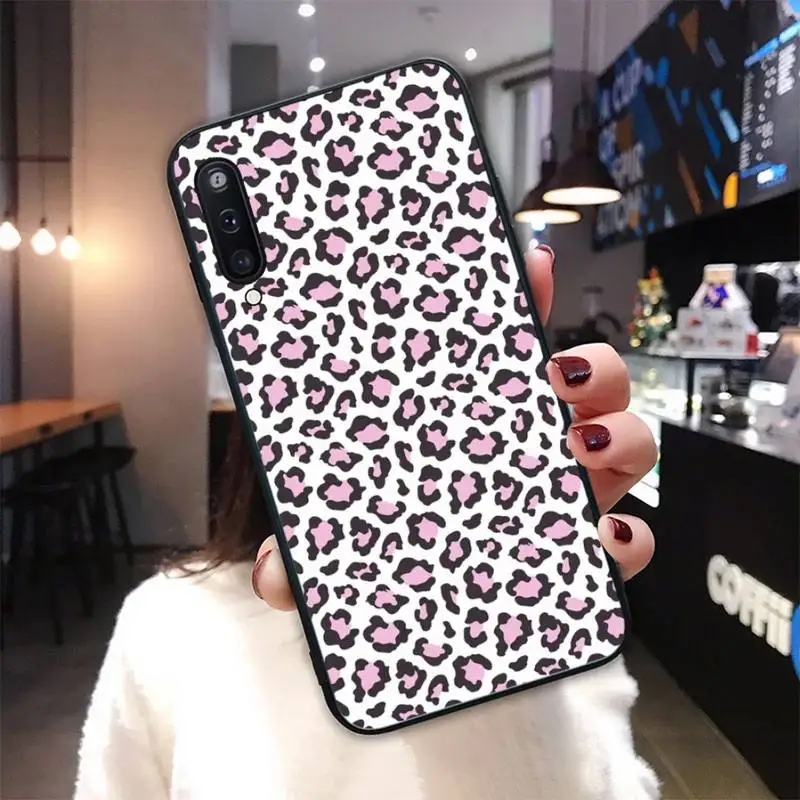 

Classic Leopard Print For Girls Black Silicone Cover Case For Samsung Galaxy A01 A10 A31 A51 A71 A91 A10S A30S M20 Funda