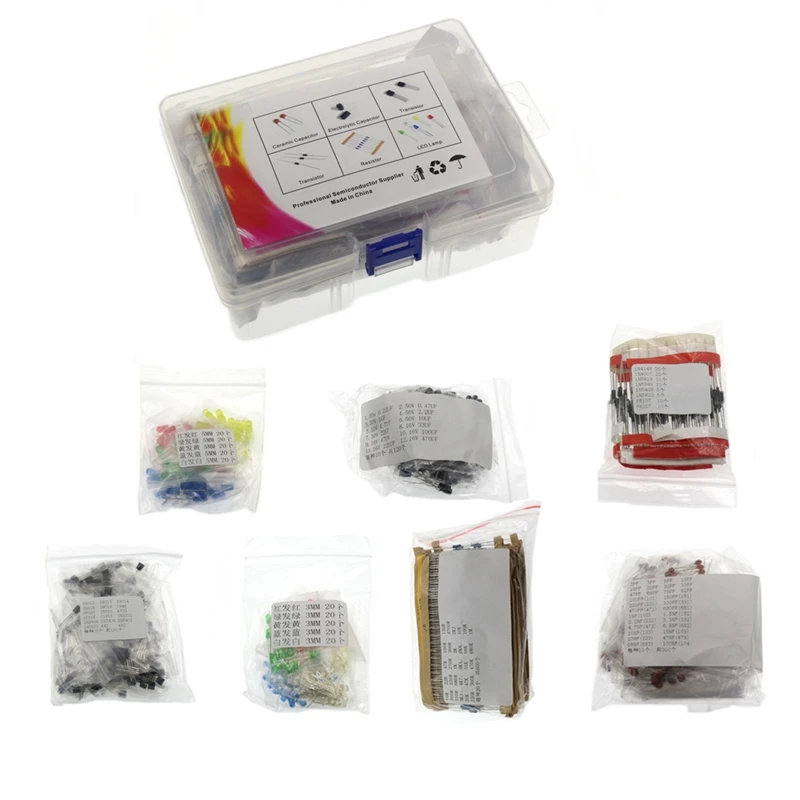 

Алюминий электролитический конденсатор с алюминиевой крышкой комплект + Диод комплект + светодиодный 3 мм 5 мм Комплект фильтров + транзисто...