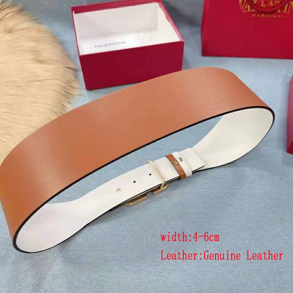 

Top Quality 4cm- 6Cm Letter V Belt For Women Skirt Luxury Brand Designer Classic 1:1 Copy Belts Wtih Original Packaing