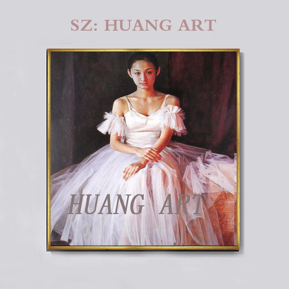 Современное искусство ручная роспись фигуры картина для гостиной украшение на