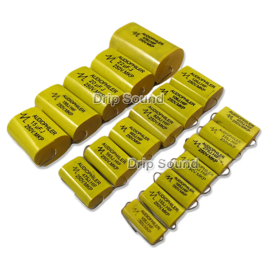 

2 шт. 1,0 мкФ ф-5.6 мкФ Ф 250 в автомобильный аудио динамик кроссовер с делителем частоты полипропиленовая пленка Non-конденсатор полярности