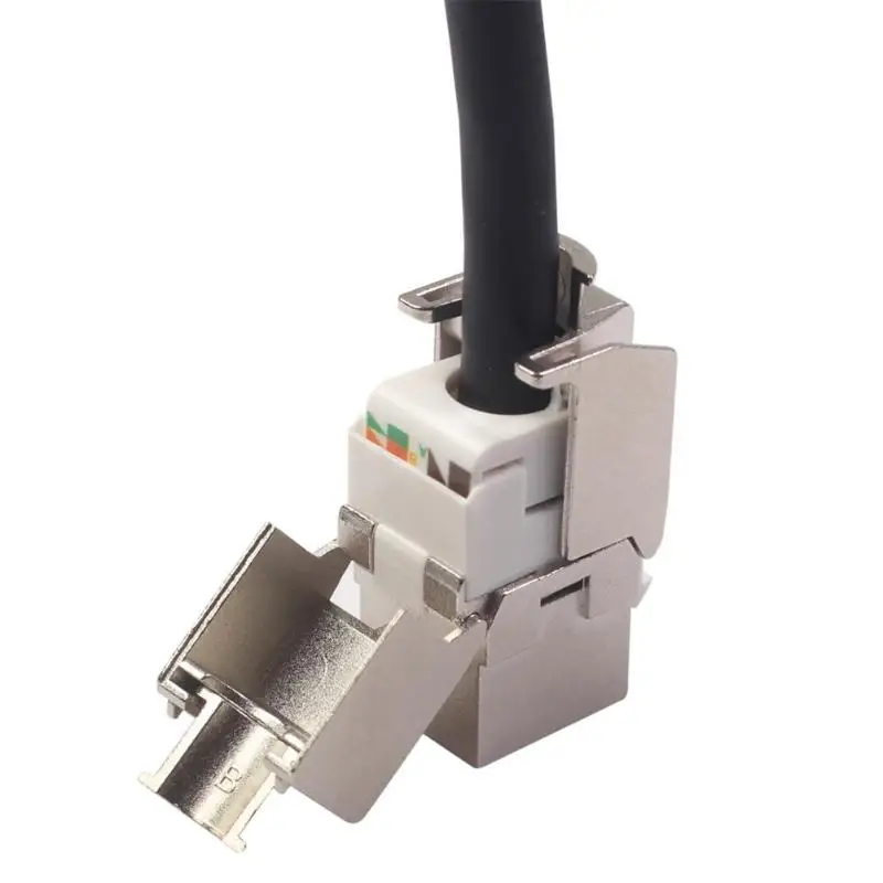 Сетевой адаптер RJ45 трапециевидный 1 шт. экранированный 10 ГБ|Компьютерные кабели и