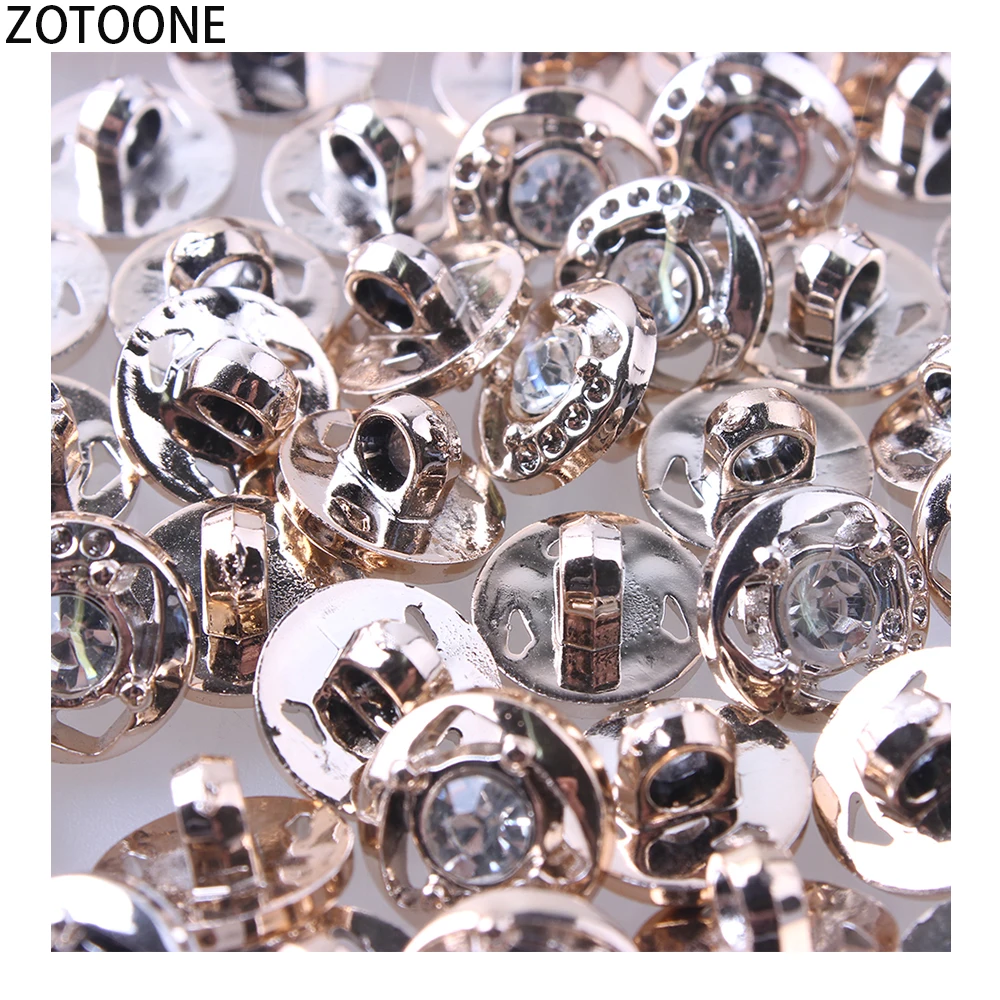 ZOTOONE 50 шт. декоративные пуговицы Стразы металлические для пальто пошив одежды