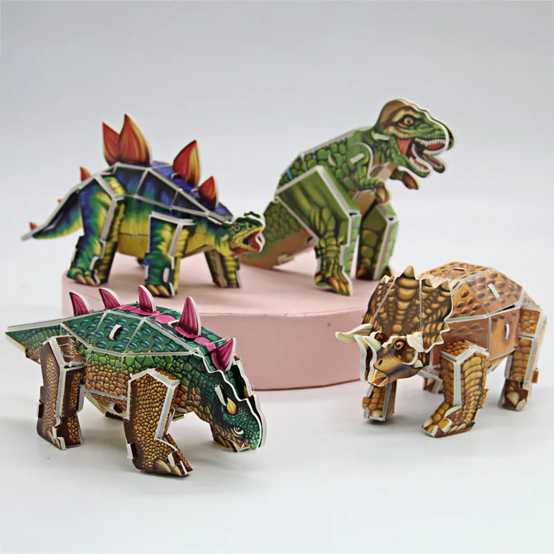 

FEOOE Booth DIY Paper 3D Jigsaw Dinosaur Model Assembly Hand-made Brain Puzzle Children's Toys Puzzles for Kids WL