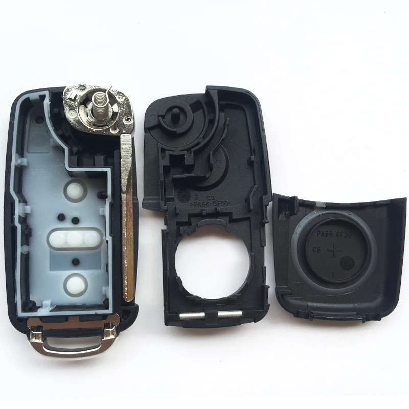 Чехол для автомобильного флип ключа с 2 кнопками VOLKSWAGEN Tiguan Polo VW Golf MK6 5K0837202AD