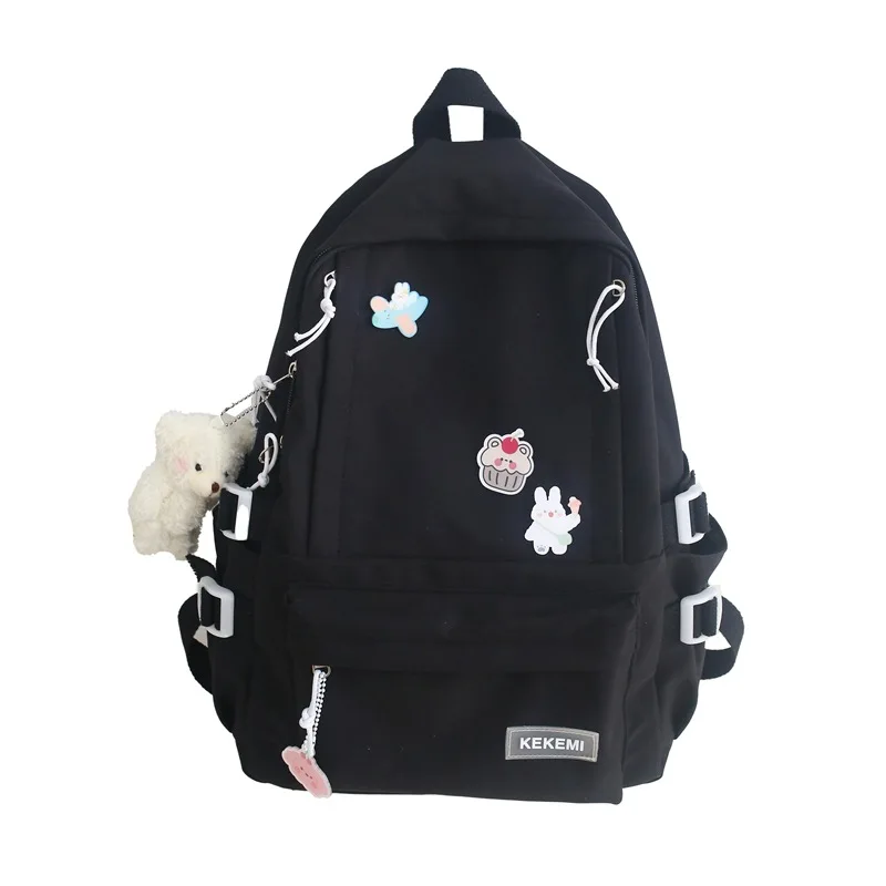 

College style sweet beauty student wild boys solid color student schoolbag casual large capacity backpack