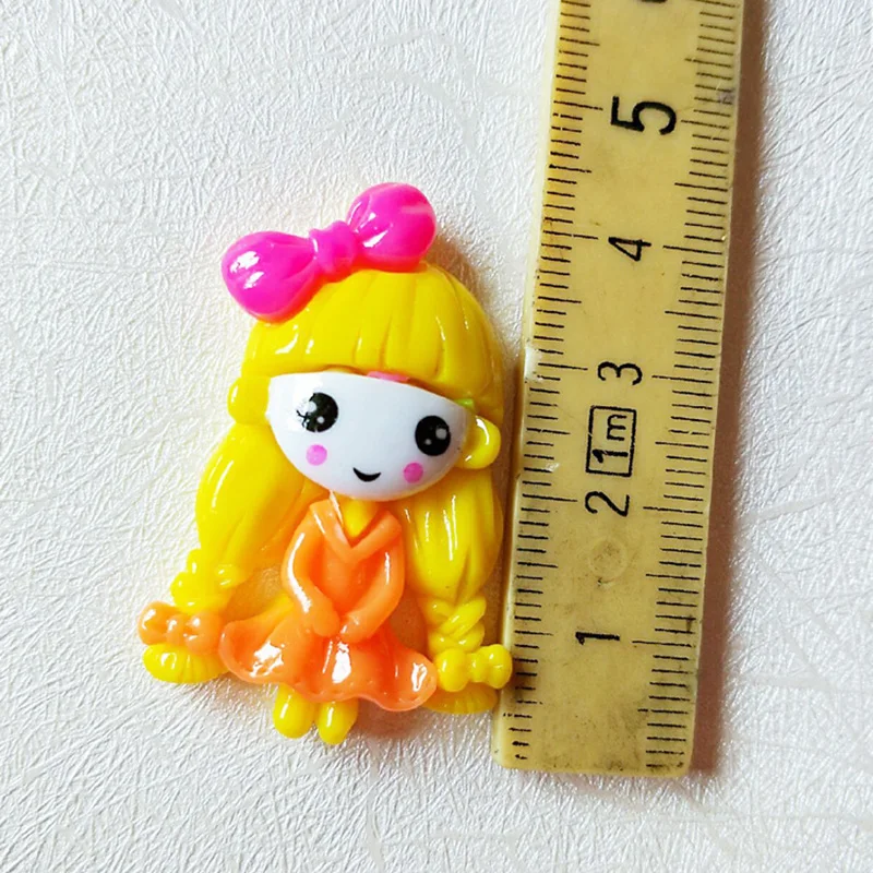 10 шт. симпатичная Маленькая девочка принцесса кабошон с плоской задней стороной