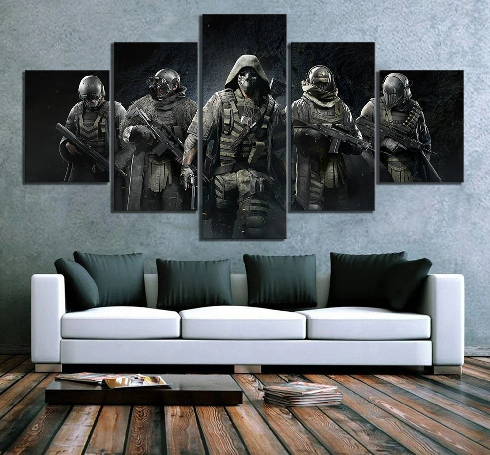 5 шт. HD изображения специального назначения Tom Clancys Recon Ghost 2 игровой постер картины