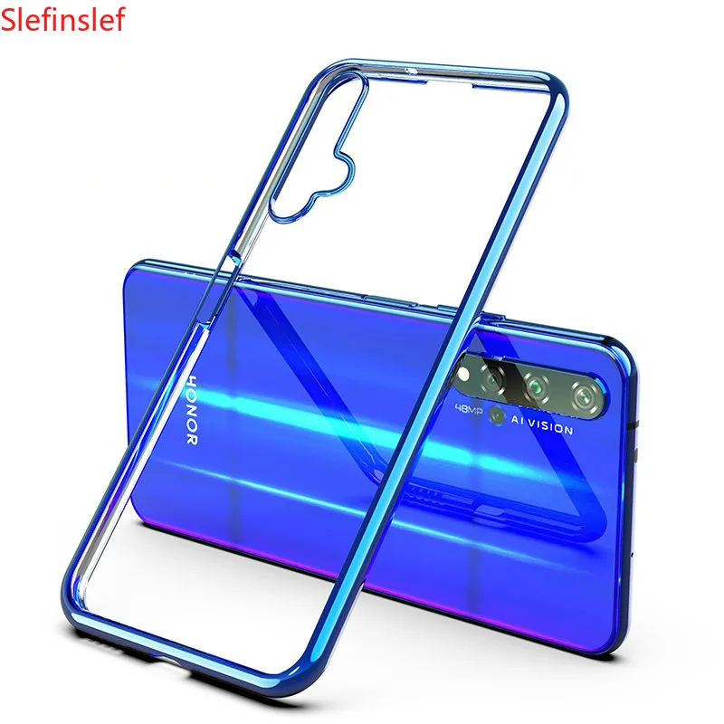 Чехол для Huawei Honor 20 Pro с 3D лазерным покрытием роскошный мягкий прозрачный чехол из