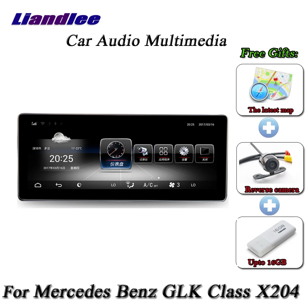 Автомобильный мультимедийный плеер с GPS-навигацией для Mercedes Benz GLK Class X204 2008-2012