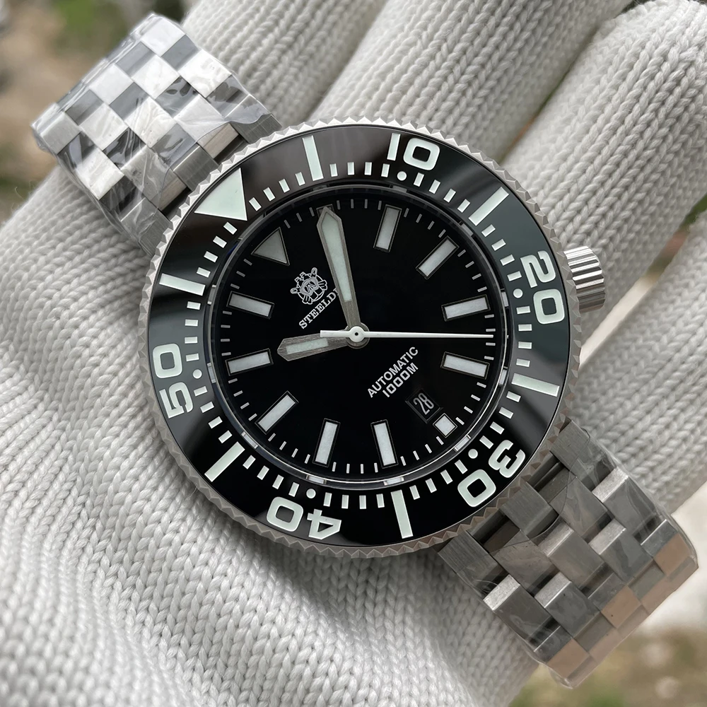 

Новое поступление, Супер Светящиеся Мужские автоматические часы с клапаном из нержавеющей стали для дайвинга SD1976P, большой размер 48 мм