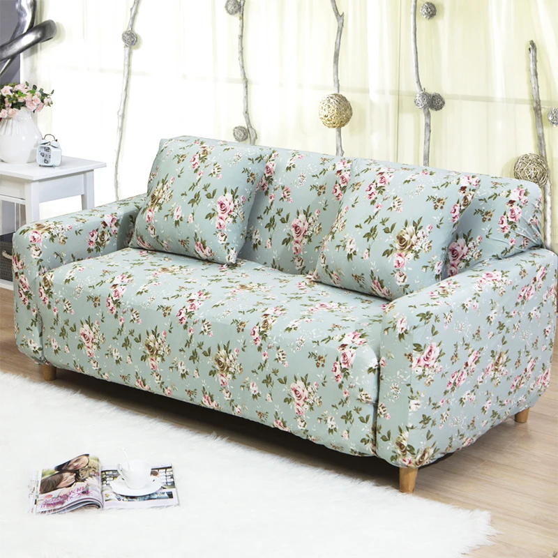 

Stretch All-Inclusive Printed Rose Sofa Cover for Living Room, 1 2 3 4 Seater, Sectional Corner L Shape Couches Need Buy 2 Pcs