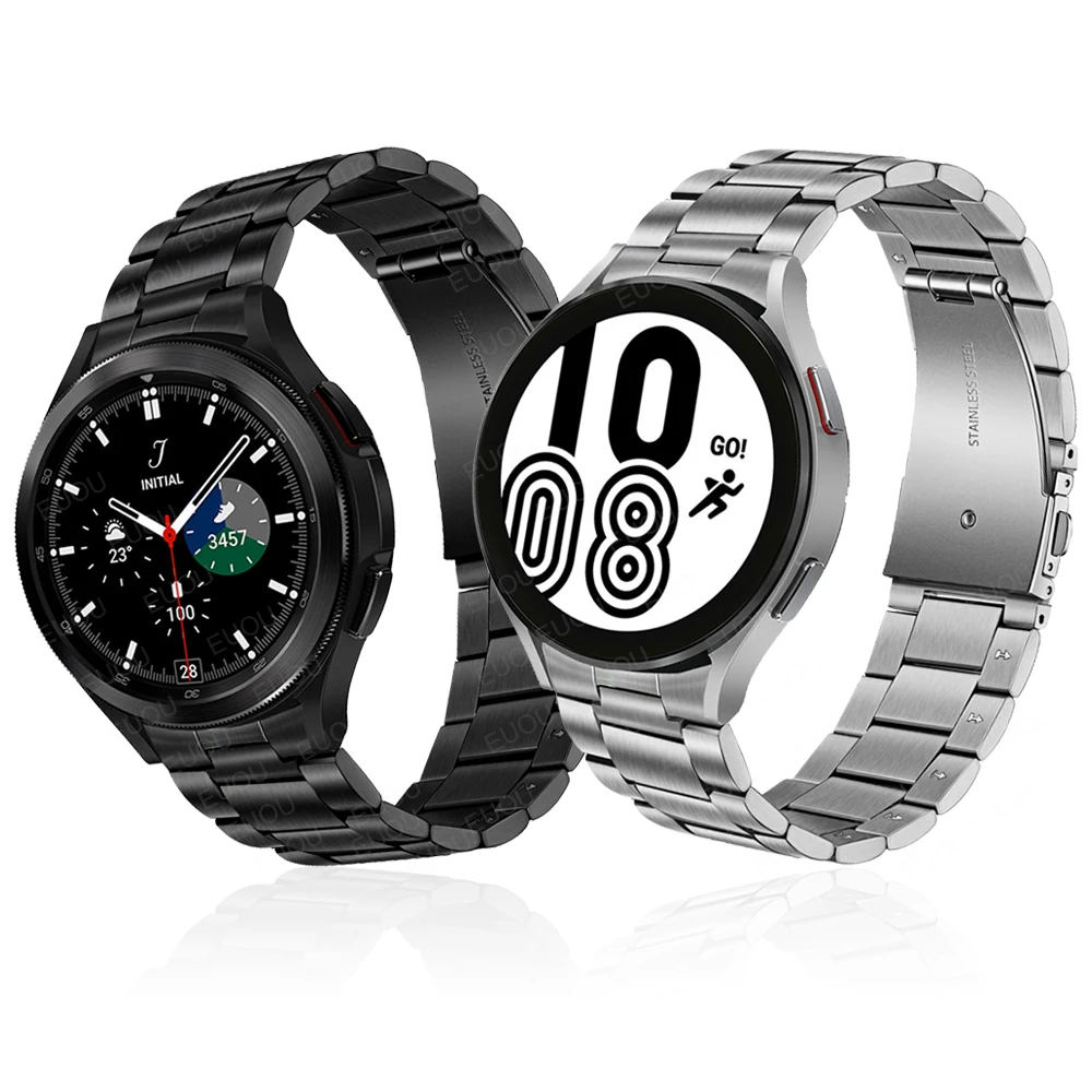 

Metal Stainless Steel Band For Samsung Galaxy Watch 4 Classic 46mm 42mm/44mm 40mm Galaxy Watch4 Strap No Gap Curved end Bracelet