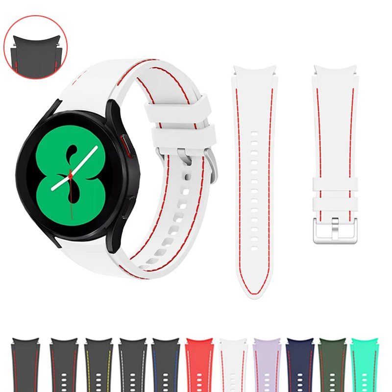 

20mm watch Strap For Samsung Galaxy Watch 4 classic 46mm 42mm Original Silicone Sports Bracelet Galaxy Watch 4 44mm 40mm Strap